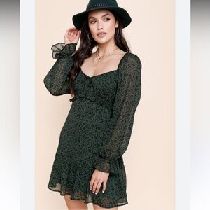 NWT TRIXXI Nadeen Long Sleeve Puff Mini Dress size: S